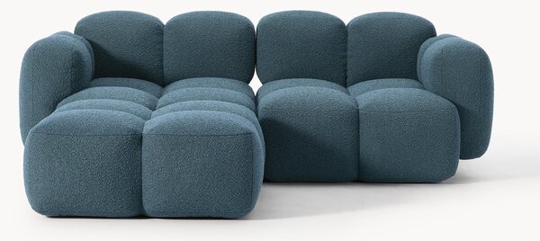 Sofa modułowa Bouclé z pufem Tayla (3-osobowa)