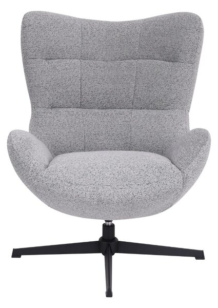 Fotel wypoczynkowy Velo, design i funkcja obrotowa, szary