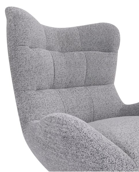 Fotel wypoczynkowy Velo, design i funkcja obrotowa, szary
