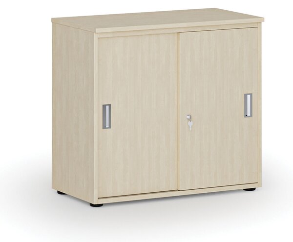 Szafa biurowa z drzwiami przesuwnymi PRIMO WOOD, 800 x 420 x 740 mm, brzoza