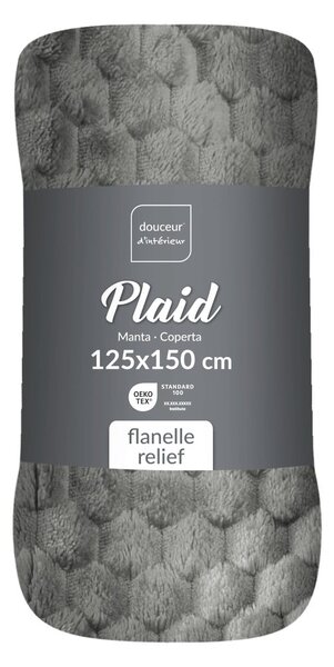 Szary koc z mikfroflaneli 125x150 cm Mini Frosty – douceur d'intérieur