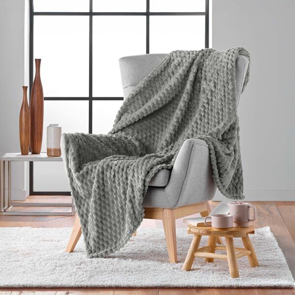 Szary koc z mikfroflaneli 125x150 cm Mini Frosty – douceur d'intérieur