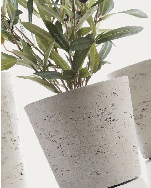 Betonowe doniczki zestaw 3 szt. ø 23,5 cm Low – Kave Home