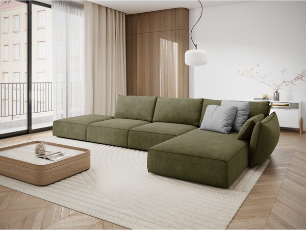 Zielony narożnik (prawostronny) Vanda – Mazzini Sofas