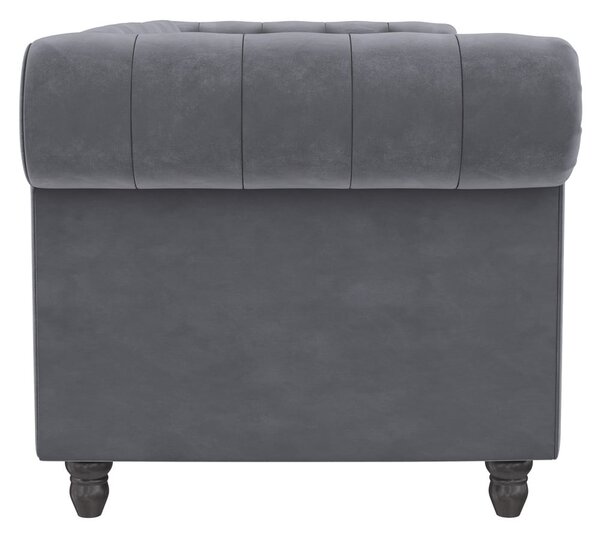 Ciemnoszara aksamitna rozkładana sofa 236 cm Felix – Støraa