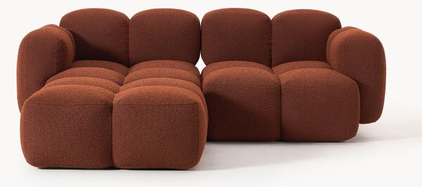 Sofa modułowa Bouclé z pufem Tayla (3-osobowa)