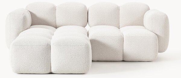 Sofa modułowa Bouclé z pufem Tayla (3-osobowa)