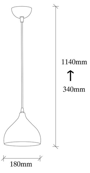 Lampa wisząca w kolorze złota z metalowym kloszem ø 18 cm Tattoo – Opviq lights