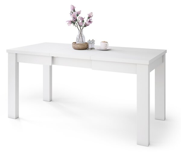 FONTE Biały Mat - KLASYCZNY STÓŁ KUCHENNY/DO SALONU ROZKŁADANY DO 130 lub 155 cm!