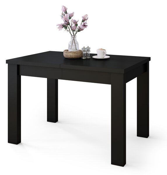 FONTE Czarny Mat - KLASYCZNY STÓŁ KUCHENNY/DO SALONU ROZKŁADANY DO 130 lub 155 cm!