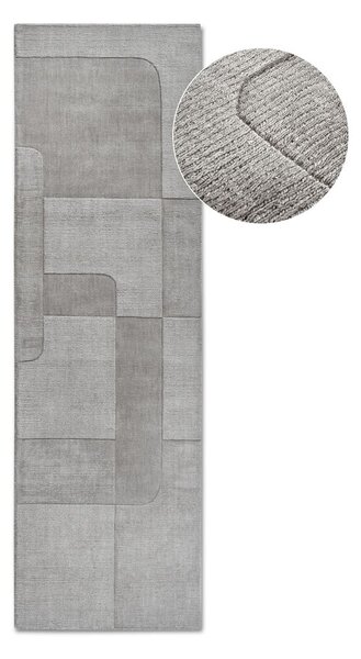 Szary wełniany chodnik tkany ręcznie 80x250 cm Charlotte – Villeroy&Boch