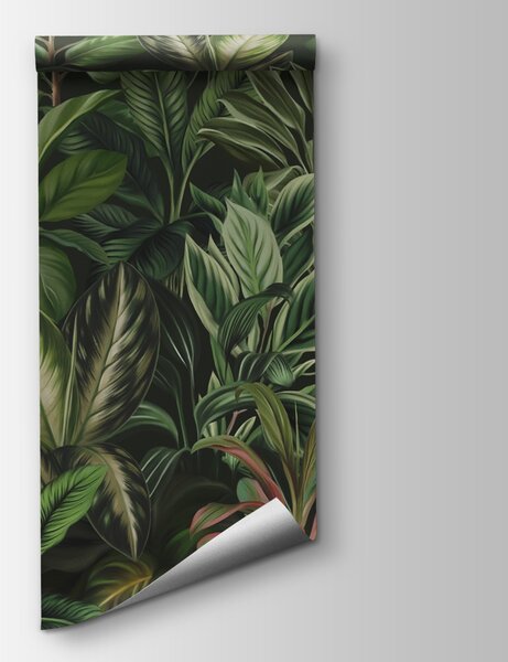 Fototapeta Tapeta z wieloma różnymi rodzajami liści, Fototapety Natura, Popularne Fototapety, w02126 - Tapeko.pl