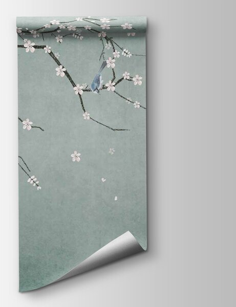 Fototapeta Ptak przelatujący nad gałęzią drzewa, Fototapety design, Popularne Fototapety, u35808 - Tapeko.pl