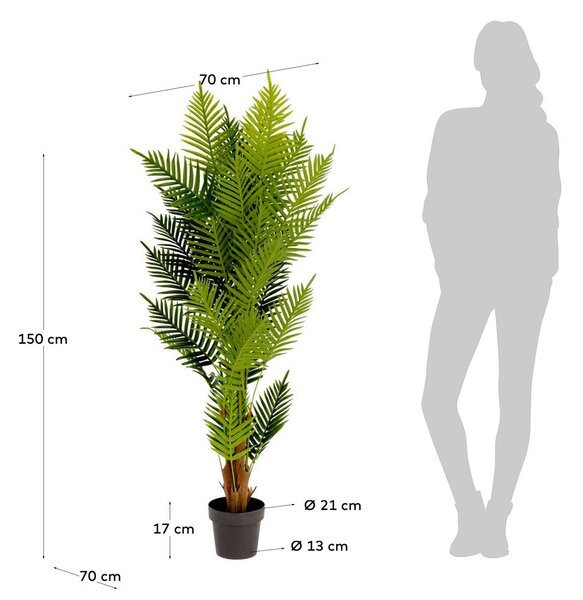 Sztuczna roślina Kave Home Fern, wys. 150 cm