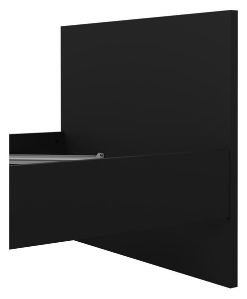Czarne łóżko jednoosobowe 90x190 cm Naia – Tvilum