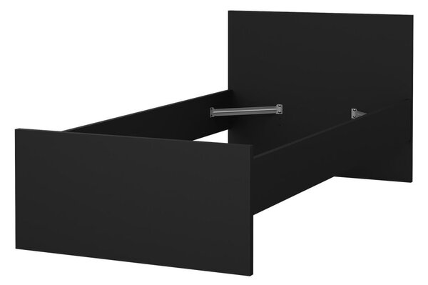 Czarne łóżko jednoosobowe 90x190 cm Naia – Tvilum