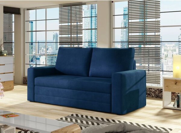 Sofa Wave, tapicerowana, z funkcją spania, do salonu, minimalistyczna, kompaktowa
