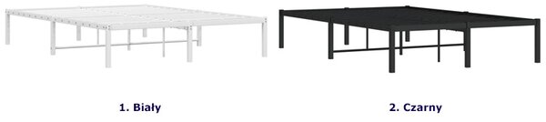 Czarne Metalowe Łóżko Industrialne 140X200 Cm 120 Cm D5-G18