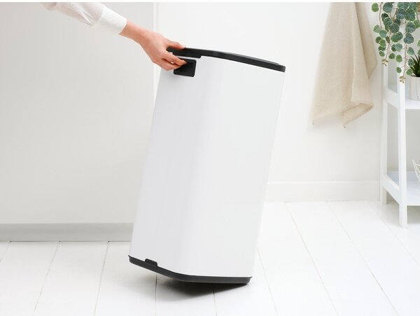 Biały stalowy kosz na śmieci otwierany na dotyk 30 l Bo Touch – Brabantia