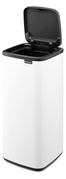 Biały stalowy kosz na śmieci otwierany na dotyk 30 l Bo Touch – Brabantia