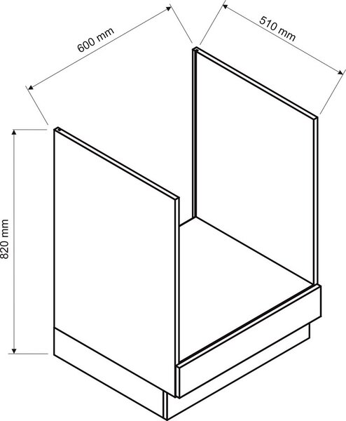 Szafka kuchenna pod piekarnik dąb artisan + czarny P5-F24
