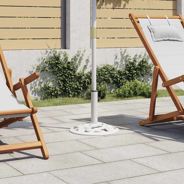 Podstawa pod parasol, biała, 9 kg, 40 cm, żeliwo