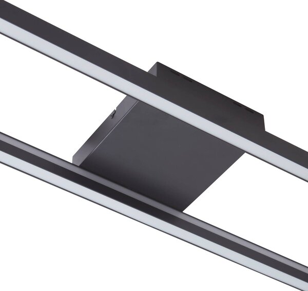 Inteligentna lampa sufitowa Tjado Lucande, możliwość ściemniania, czarny, salon / jadalnia, metal, nowoczesny