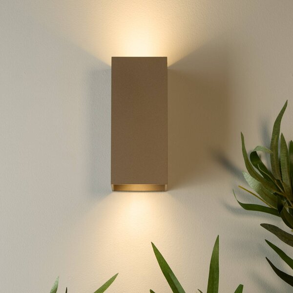 Searchlight Lampa sufitowa London Square, możliwość ściemniania, brązowy / rdzawy, salon / jadalnia, aluminium, nowoczesny
