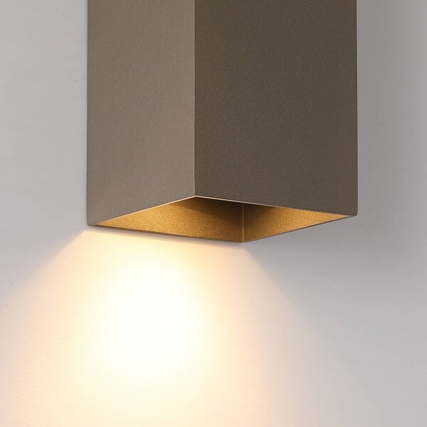 Searchlight Lampa sufitowa London Square, możliwość ściemniania, brązowy / rdzawy, salon / jadalnia, aluminium, nowoczesny
