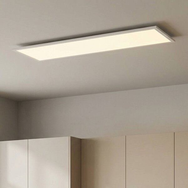 Lampa sufitowa LED Luay Lindby, możliwość ściemniania, biały / opal, kuchnia, tworzywo sztuczne, nowoczesny