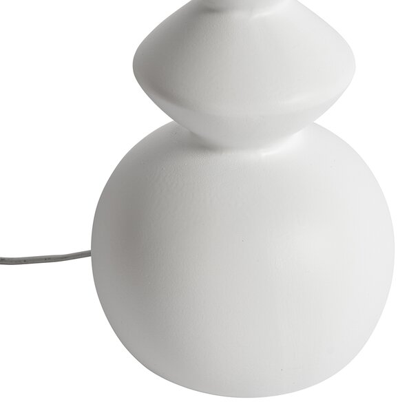 Designerska lampa stołowa biała ceramiczna 15 cm bez klosza - Alisia