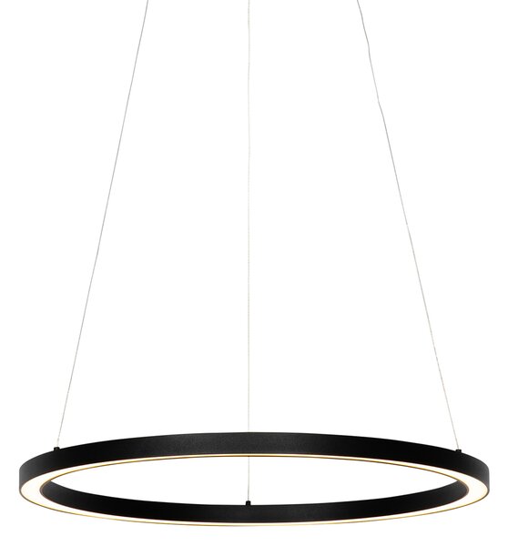Lampa wisząca czarna 60 cm z 3-stopniowym ściemnianiem LED - Girello Oswietlenie wewnetrzne