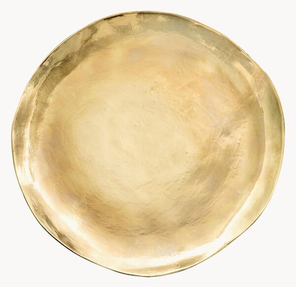 Ręcznie wykonana podstawka pod talerz z porcelany Gold Irregular Edge