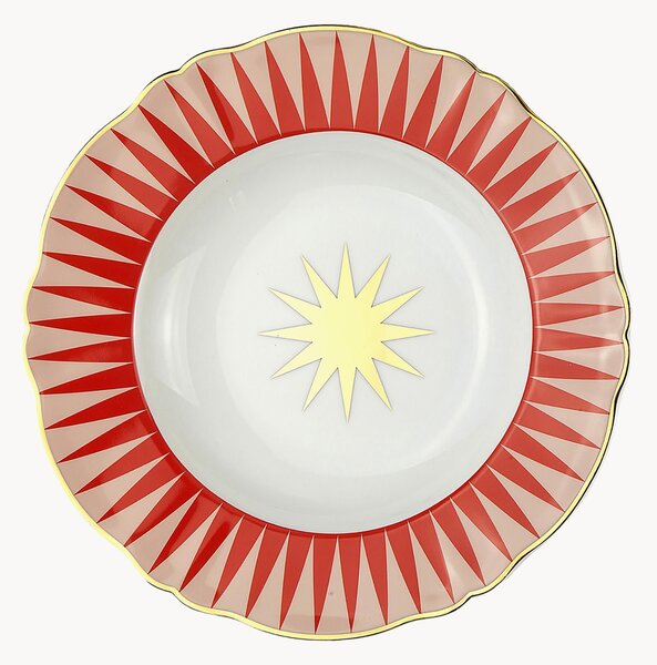 Ręcznie wykonany talerz głęboki z porcelany Abracadabra