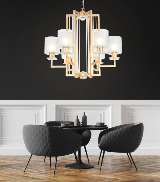 LAMPA WISZĄCA NOWOCZESNA ZŁOTA MANHATTAN