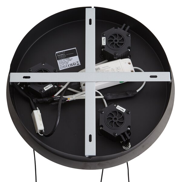 Designerska lampa wisząca grafitowa z zielonym szkłem, zintegrowany LED, 3-stopniowo ściemnialna, 3-punktowa Easylift - Fiera