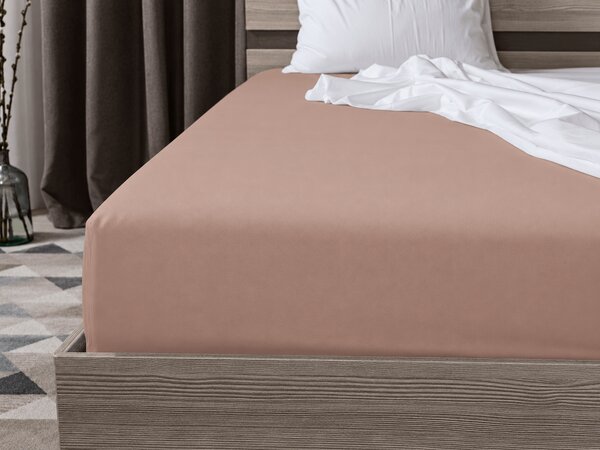 Prześcieradło jersey staroróżowe 90 x 200 cm