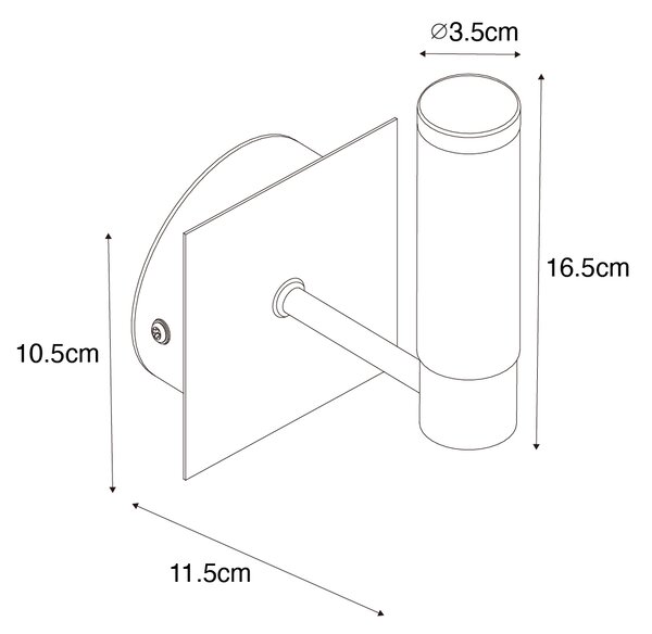 Nowoczesna lampa ścienna do łazienki biała IP44 - Bath
