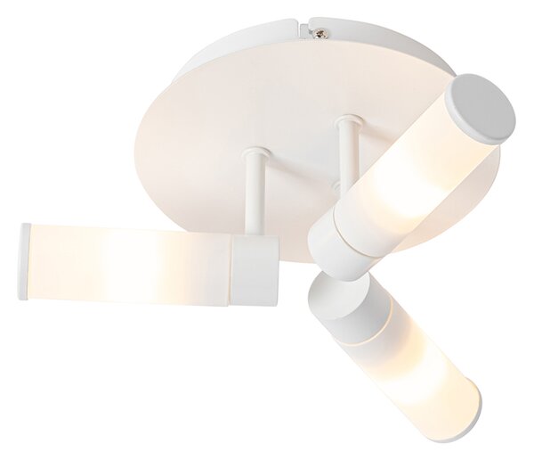 Zewnetrzna Nowoczesna lampa sufitowa łazienkowa biała 3-punktowa IP44 - Wanna Oswietlenie zewnetrzne