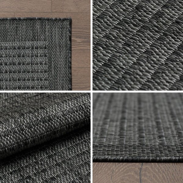 Ciemnoszary okrągły dywan odpowiedni na zewnątrz ø 120 cm Giza – Ayyildiz Carpets