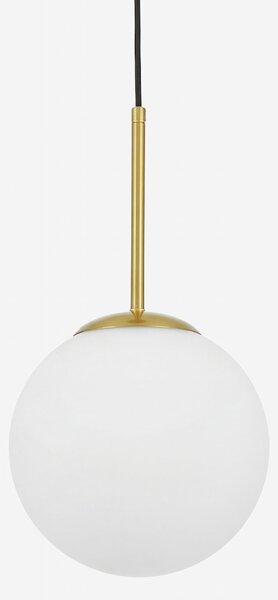 LAMPA WISZĄCA SUFITOWA NOWOCZESNA MOSIĘŻNA BIAŁA KULA FREDICA 20