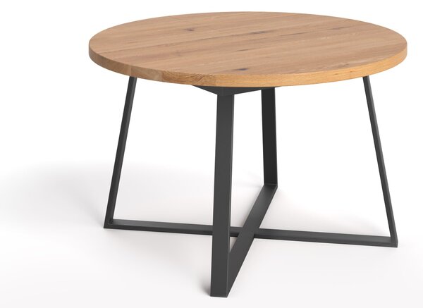 Stół okrągły rozkładany Axis z dostawkami Buk 100 cm Jedna dostawka 45 cm