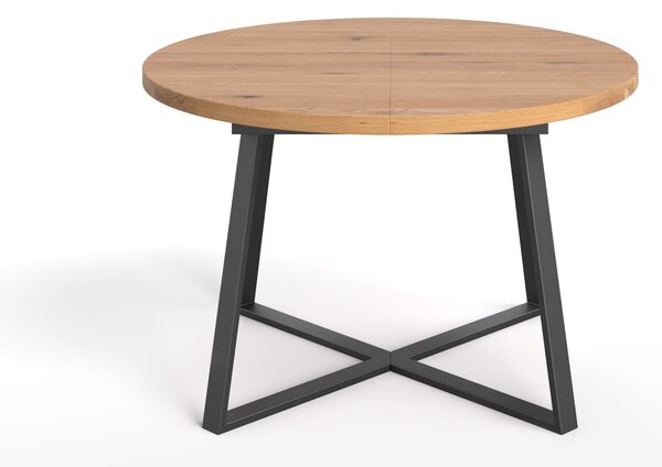 Stół okrągły rozkładany Axis z dostawkami Buk 100 cm Jedna dostawka 45 cm