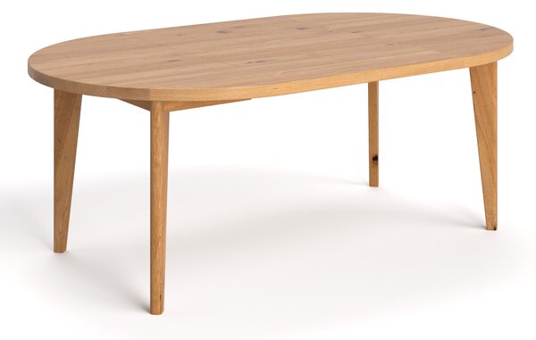 Stół okrągły Luna rozkładany Buk 110 cm Jedna dostawka 45 cm
