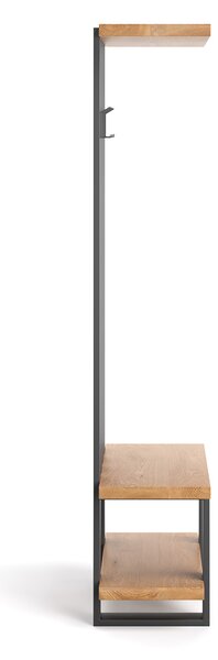 Wieszak industrialny Mount z litego drewna Olcha 70 cm
