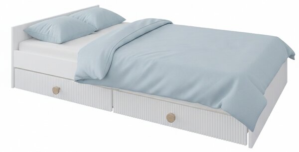 Zestaw mebli młodzieżowych Cozy LOFT Young biały - Łóżko 200x120, szafa, regał, komoda, biurko