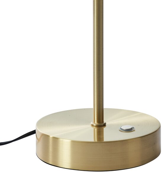 Designerska lampa stołowa złota z opalowym szkłem z możliwością ściemniania LED - Joya