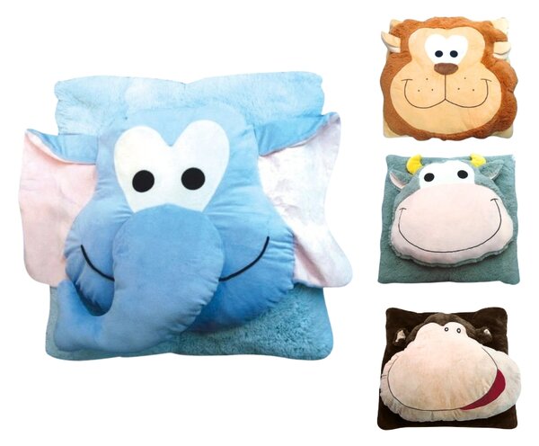 Poduszka dziecięca CUDDLI FRIENDS 70x70 cm pluszowa - więcej kolorów Kolor: Szary