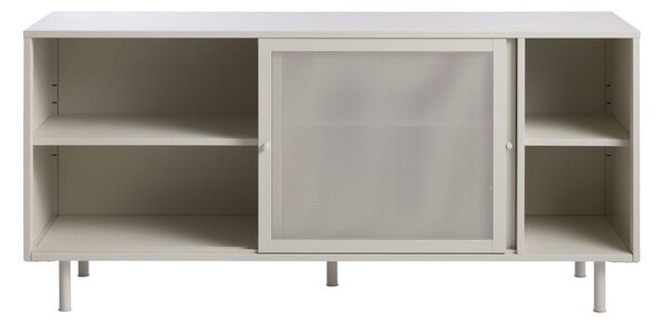 Szara metalowa komoda z drzwiami przesuwnymi 160x75x47 cm Veep – Unique Furniture