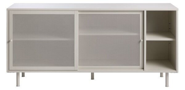 Szara metalowa komoda z drzwiami przesuwnymi 160x75x47 cm Veep – Unique Furniture